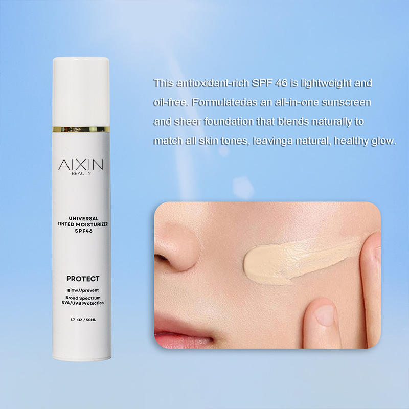 Beauty Cosmetics Skin Care Moisturizing Sun Protection Tinted Sunscreen Foundation