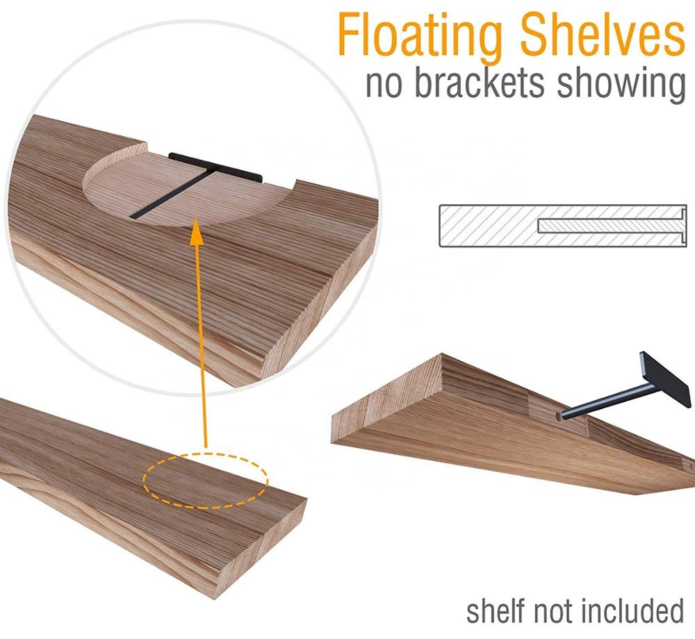 Heavy Duty Solid Steel Blind Floating Shelf Bracket