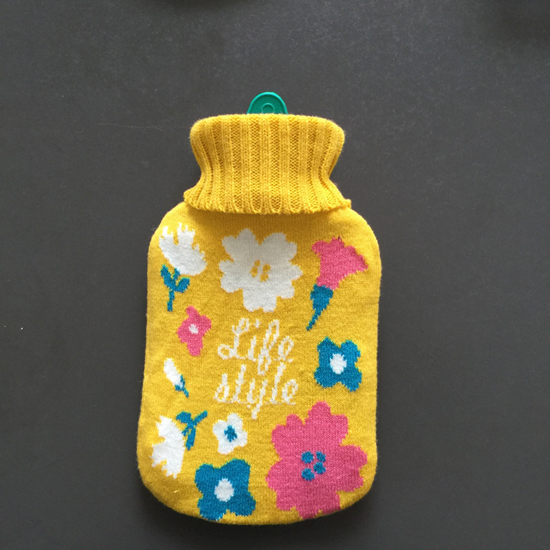2 Liter China Fleece Plush Knit Hot Water Bottle Cover
