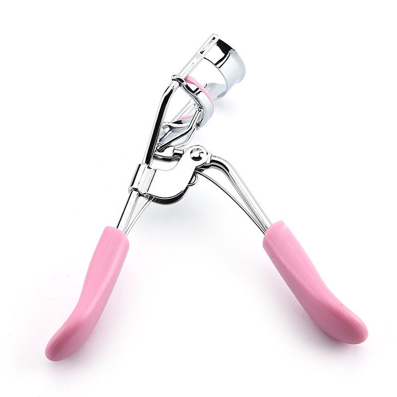 Stainless Steel Dynamic Portable Travel Makeup Lash Eyelash Curler with Plastic Handles