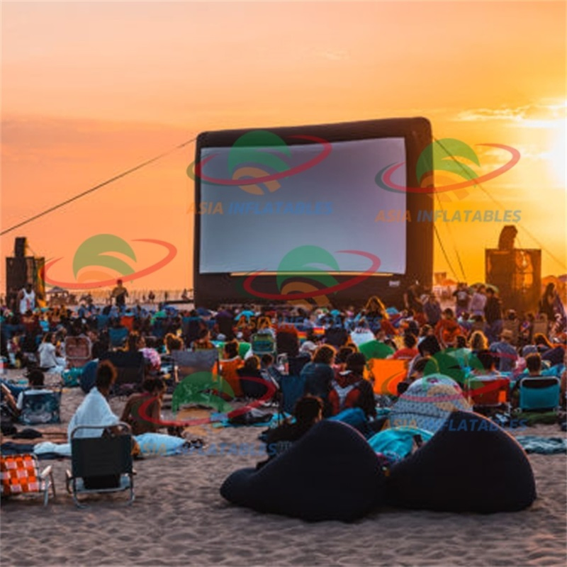 Beach Resort Inflatable Theater Projector Open Air Cinema Screen for Leisure
