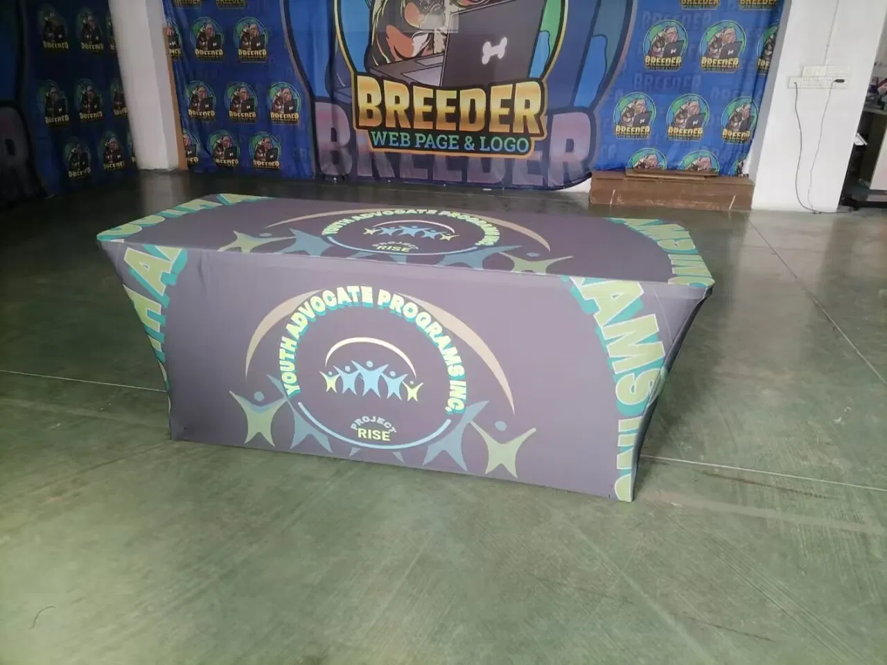 Custom Fitted Table Cloths Events Stretch Tablecloth Spandex Table Cover Advertising