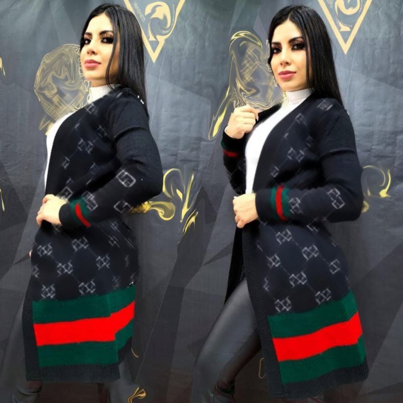 Одежда женская вязаная дизайнерская кардиган свитер пальто зимнее