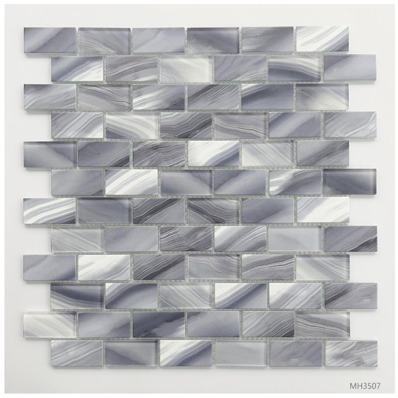 Hot Sale Blue Full Glass Material Mosaic Tile for Wall Backsplash Decoration