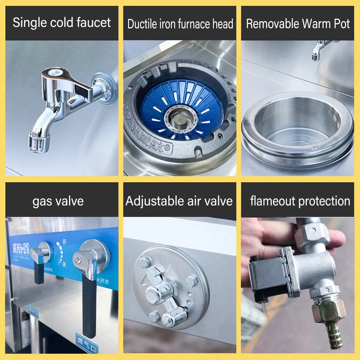 High-Power Silent Commercial Stove for Natural Gas & LPG
