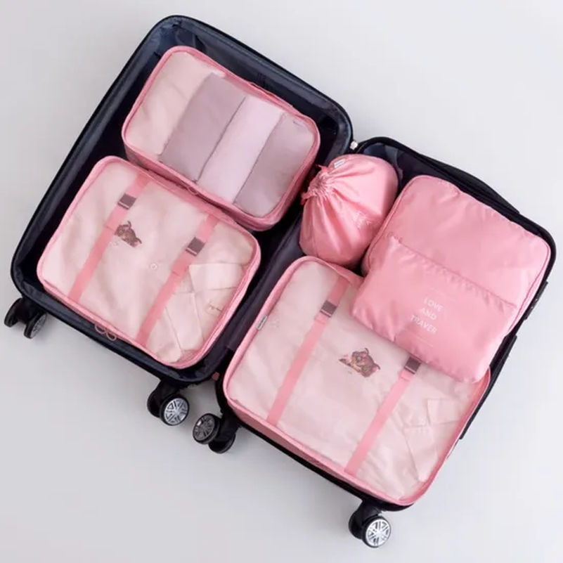 Foldable Wearable Luggage Suitcase Storage Organizer Packing Pouch Large Capacity Waterproof Fabric Tg008_12