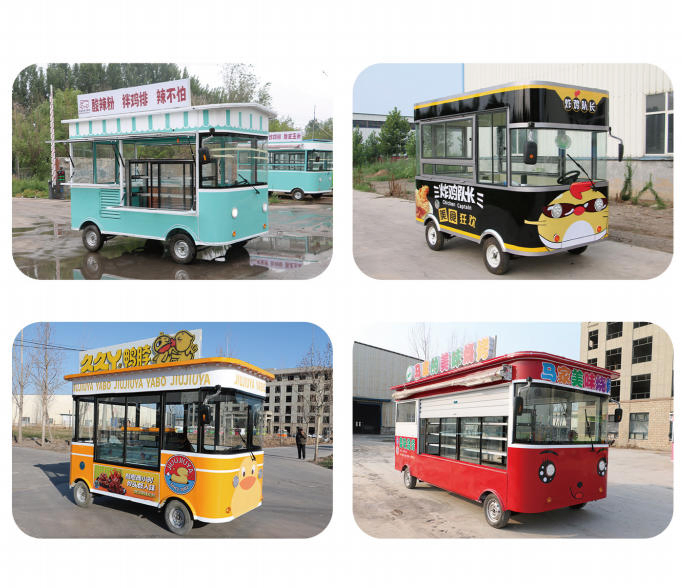 Commercial Multi-Functional Night Market Food Cart Internet Celebrity Mobile Food Cart for Ice Cream Milk Tea Cloud Warehouse