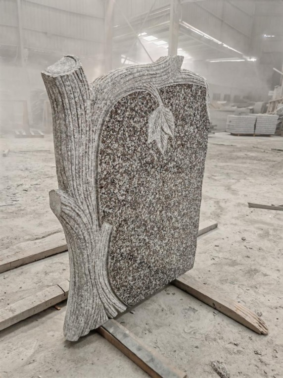 Hot Sell Romanian Style G664 Brownstar Granite Headstones for Tombstones Cemetery Memorial Use