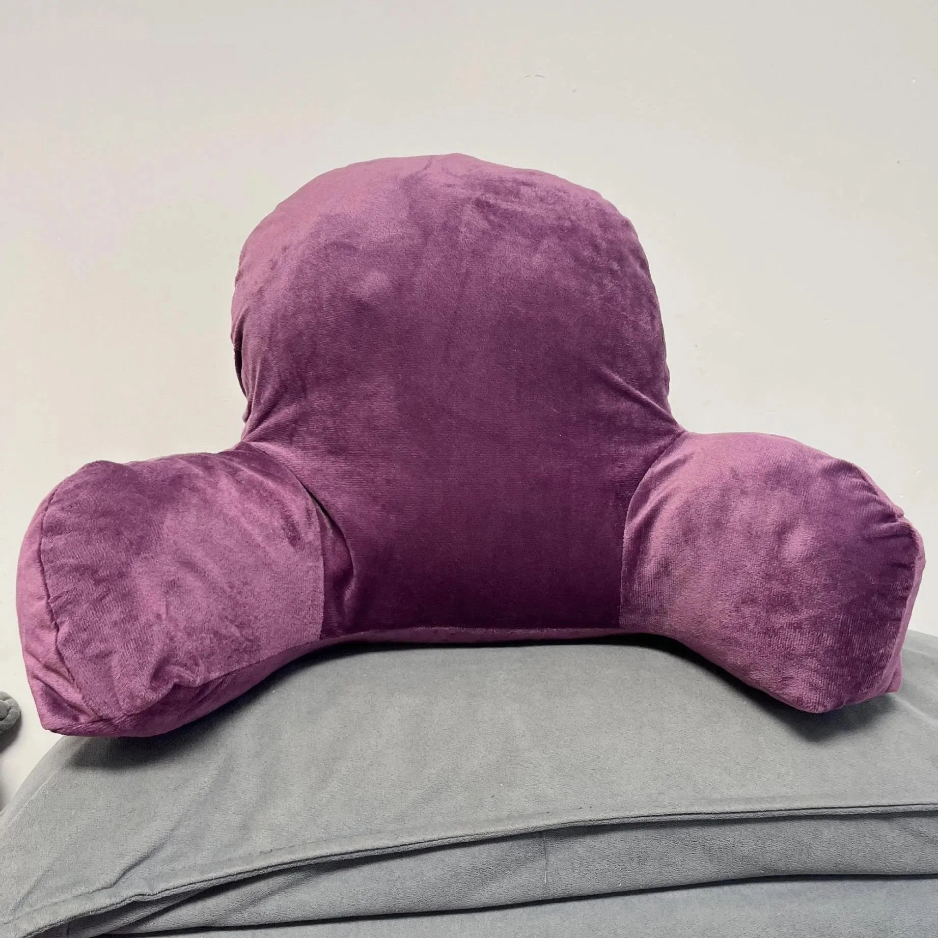 Bed Wedge Reading Pillow Backrest Pillow with Arms Reusable Winter Soft Rest Pillow