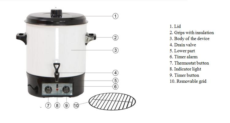 1800W Popular Enamel Preserving Cooker Electric Food Warming Maker