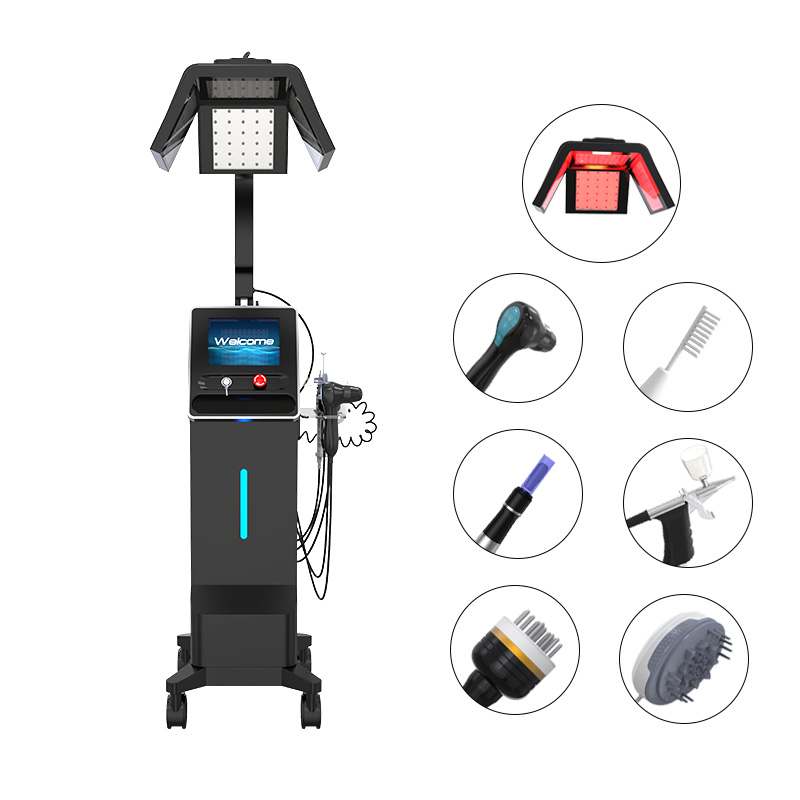 Multifunctional Laser Hair Care Hair Salon Equipment Hair Regrowth Scalp Inspection Bio Silicone Massage Comb Machine