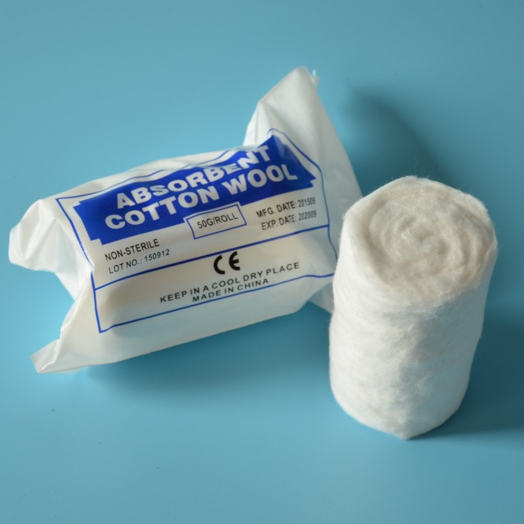 OEM Natural White Medical Cotton Wool Roll for Surgical Use