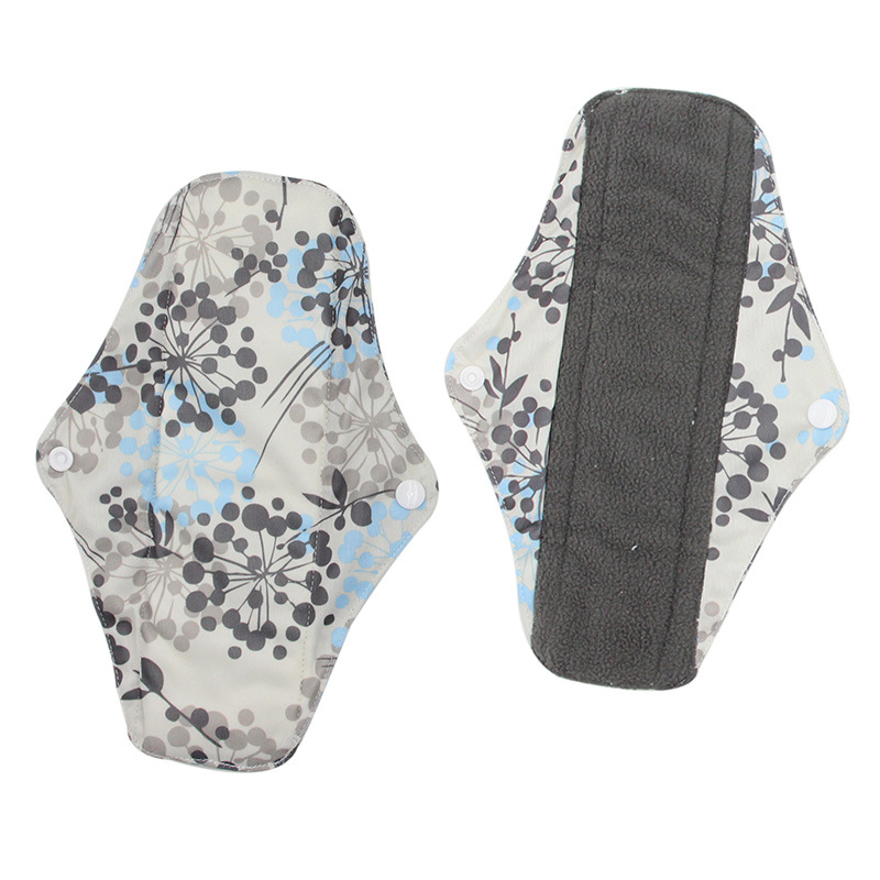 Washable Sanitary Pad, Menstrual Napkins, Waterproof Bamboo Charcoal Sanitary Pad