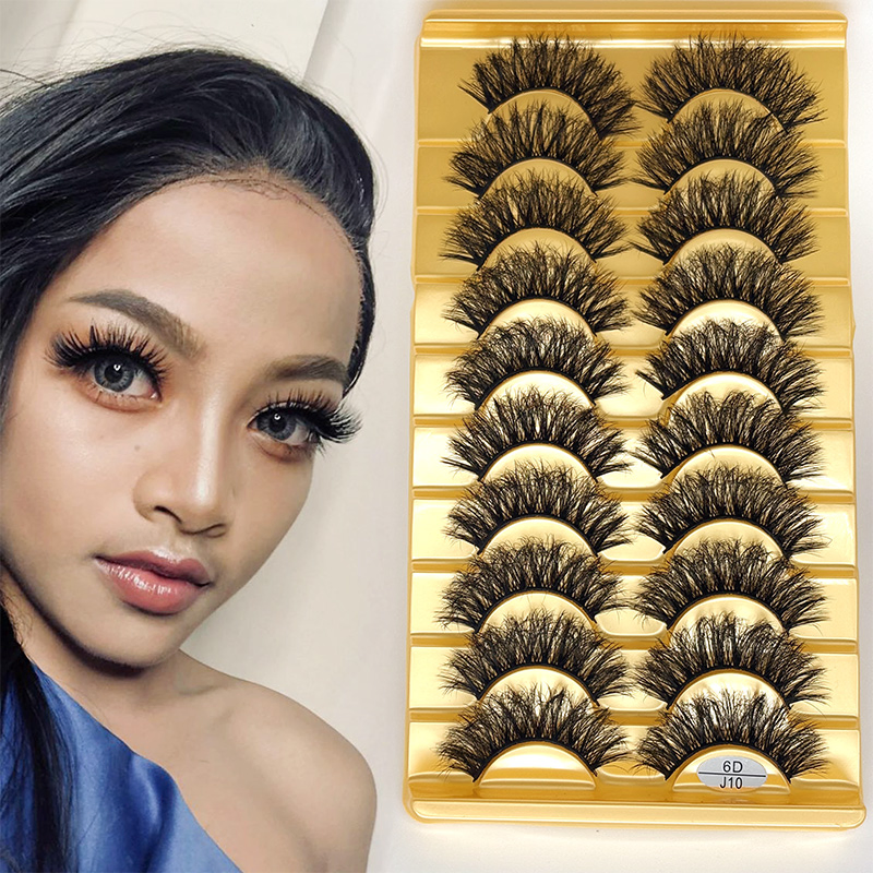 Luxurious Fluffy Eyelashes - 10 Pairs for Stunning Looks