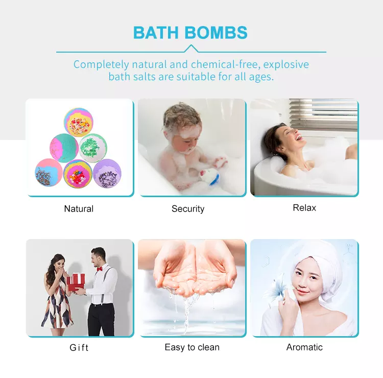 Hot Sale Bath Supplies Ice Cream Bath Bomb Circular Organic Shape Bath Bombs for Kids