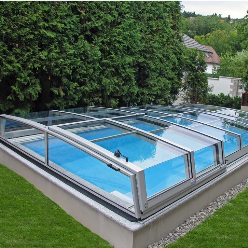 Outdoor Swimming Pool Covers Smart Retractable Screen Enclosures Pool Cover