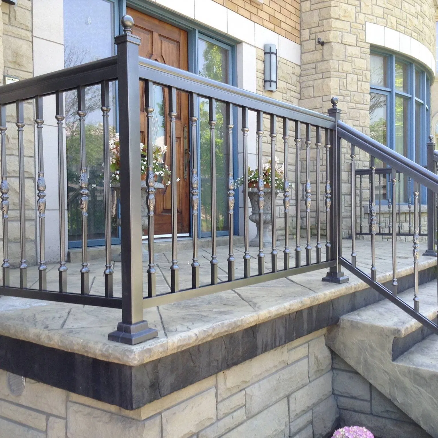Aluminum Deck Railing Stair Picket Handrail Balustrade Steel Railing