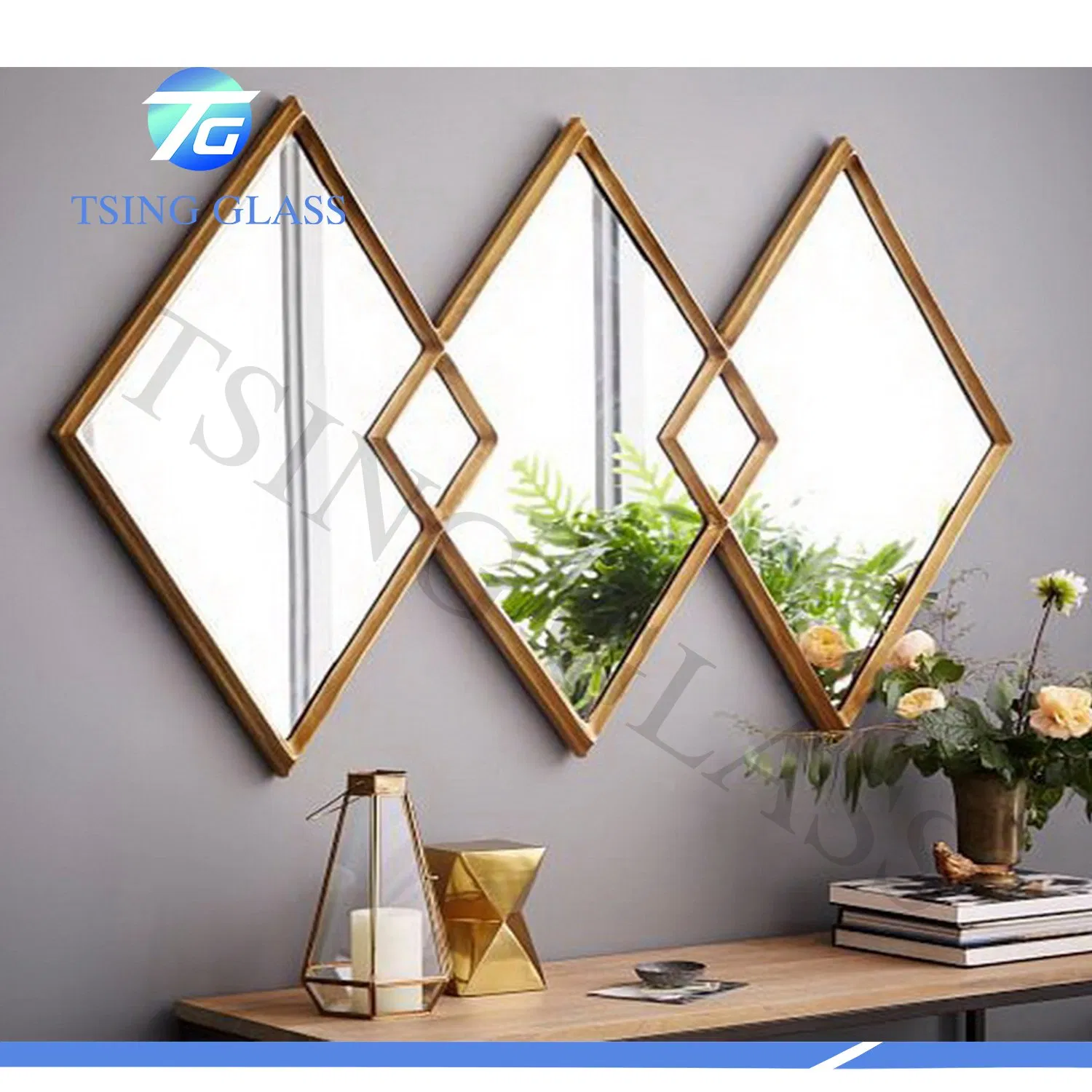 5mm 8mm Bronze/Yellow/Pink/Blue Colored Silver Aluminium Mirror for Wall Decoration