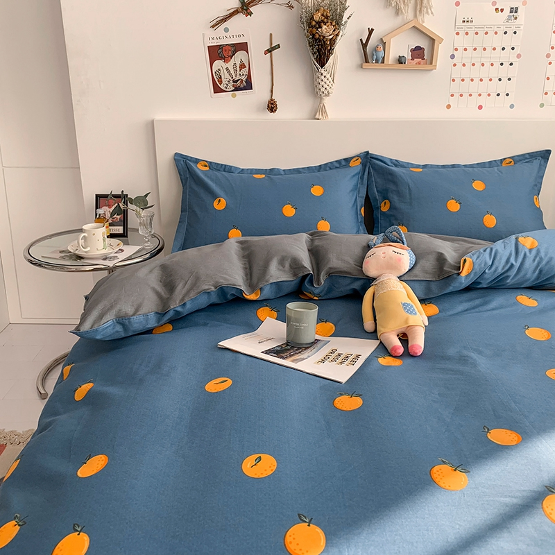 Chinese Home Textile Manufacturers Supply and Wholesale Nordic Style Series High Count 100% Cotton Bedspread Bedding Four-Piece