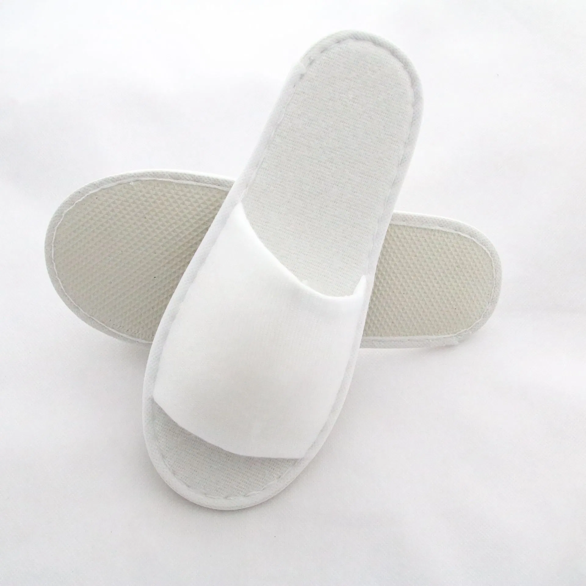 Custom Flip Flop Home Hotel Slippers Embroidery Disposable SPA Velvet Guest Slipper