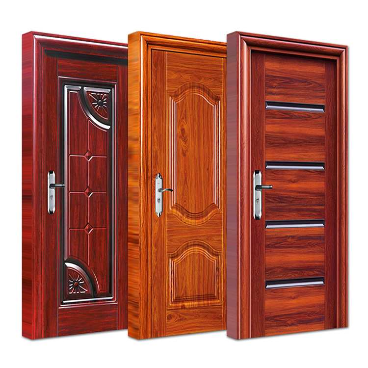 China Supplier Custom Made Home Residential Interior Room Sound Proof Steel Security Door Design for Sale