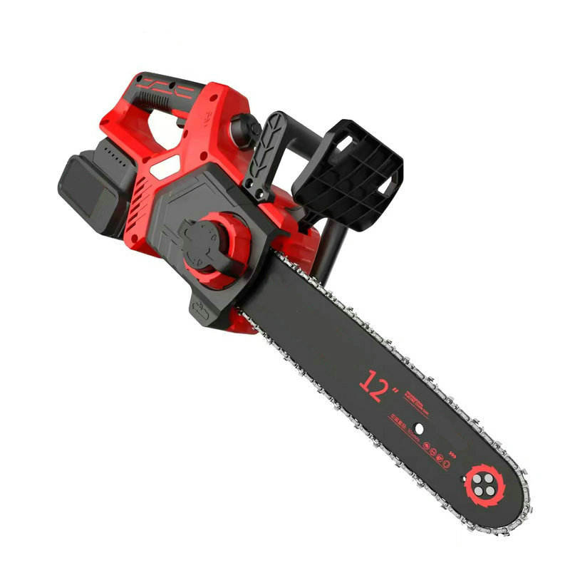 12inch Lithium Battery Cordless Chain Saw Top Handle Chainsaw with Electric Brake Auto Oiling LCD Display Chainsaw Wood Cutting