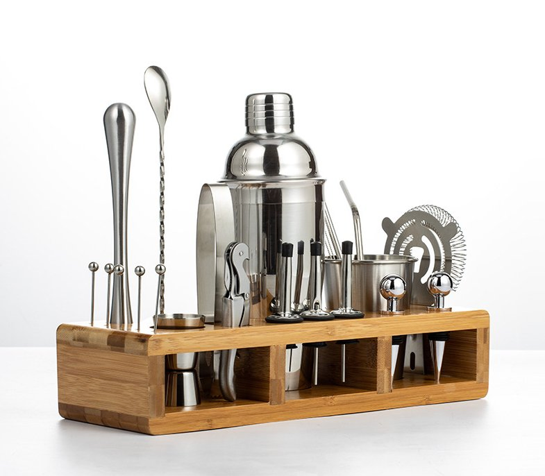 Барный набор из нержавеющей стали Silver Metal Bar Tools