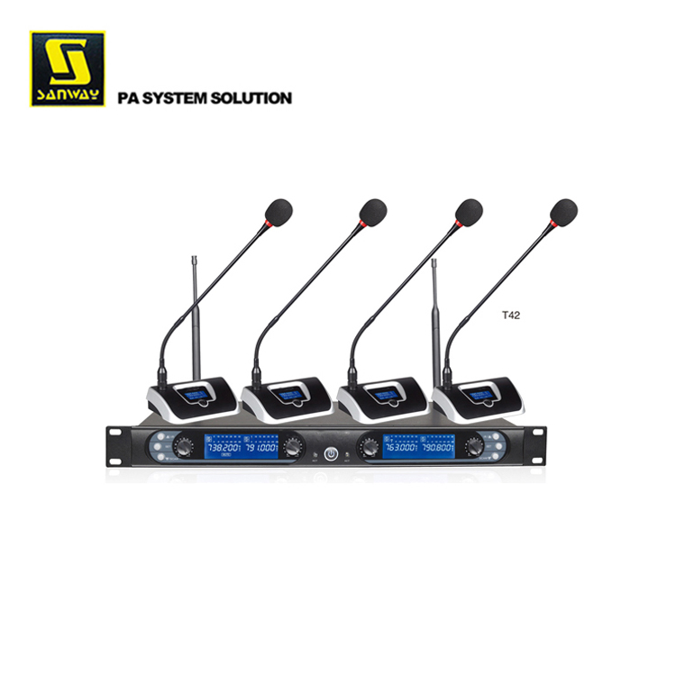 8845b 4 Channel Professional Wireless Microphone System