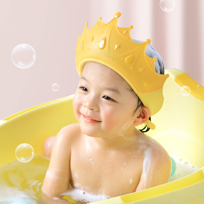 Customized Bath Products Soft Baby Shampoo Shower Protection Hat Baby Shower Cap