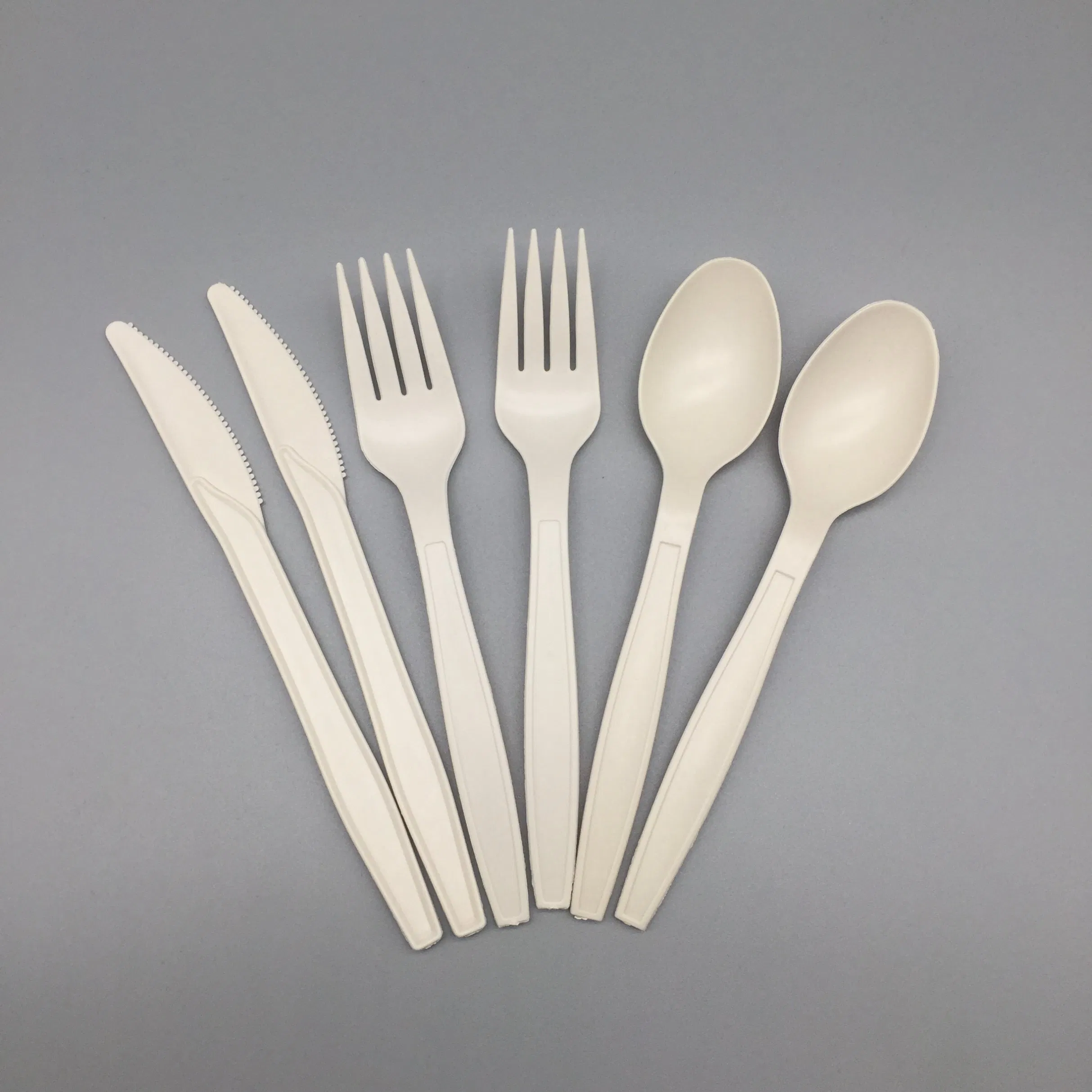 High Quality Disposable Biodegradable Natural Cornstarch Cutlery Fork Spoon Knife Set
