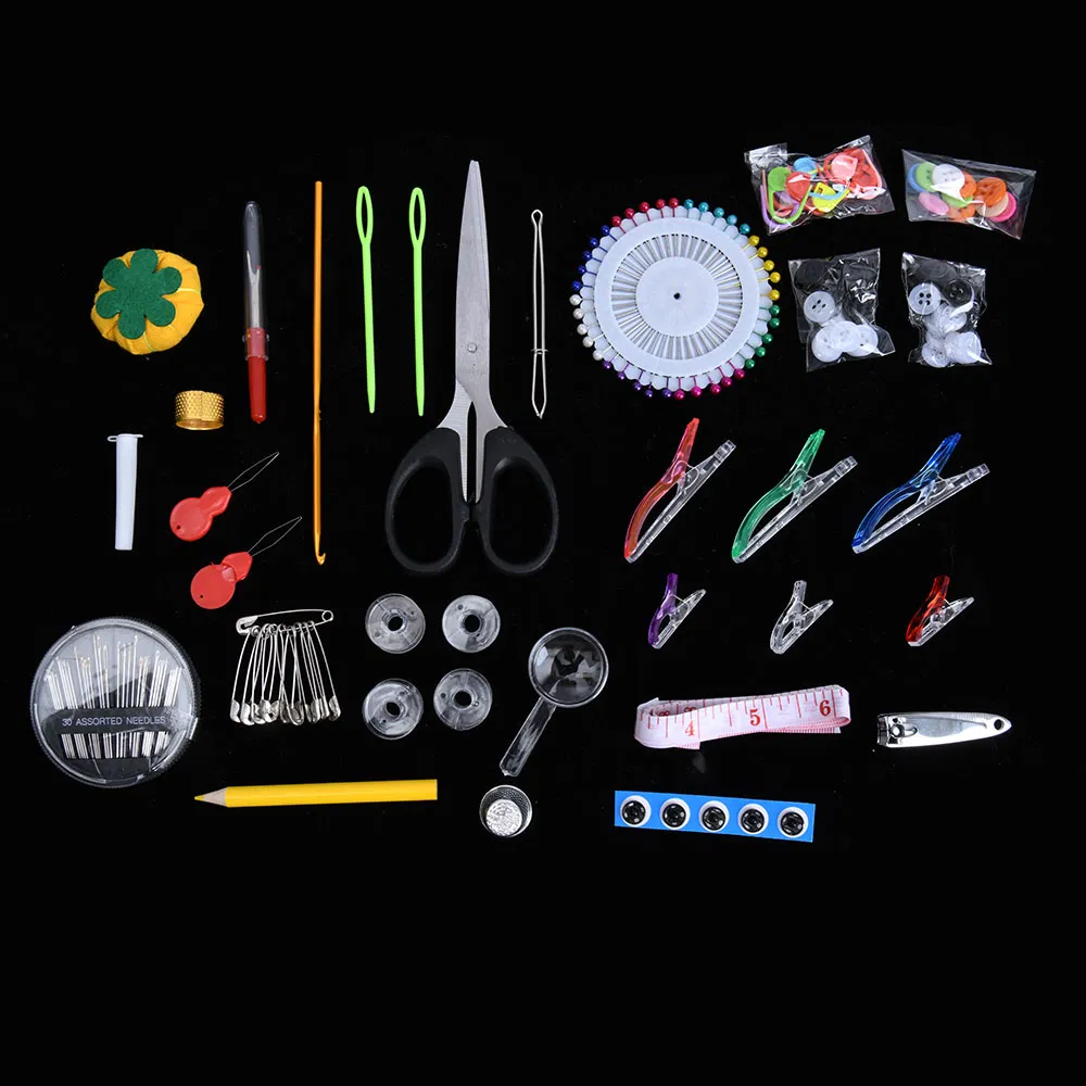 230PCS Oxford Fabric Case Portable Basic Sewing Repair Kit for Beginners Traveler Emergency