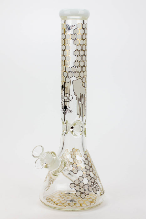 16" Glass Bee / 9mm / Beaker Glass Pipe Grinder Hookah Rolling Paper Shisha