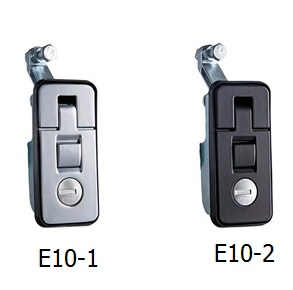 Sandblasted Black Panel Cabinet Lock Latch Bright Chrome Plated for Case Cabinet Box