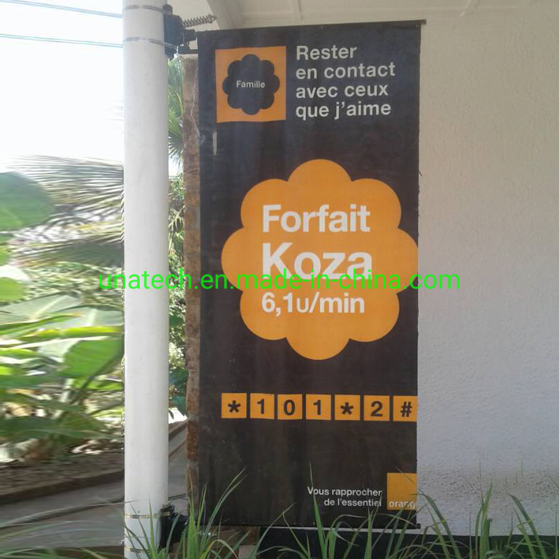 Outdoor Lamppost Column Pole Advertising Flex Bracket Banner Holder