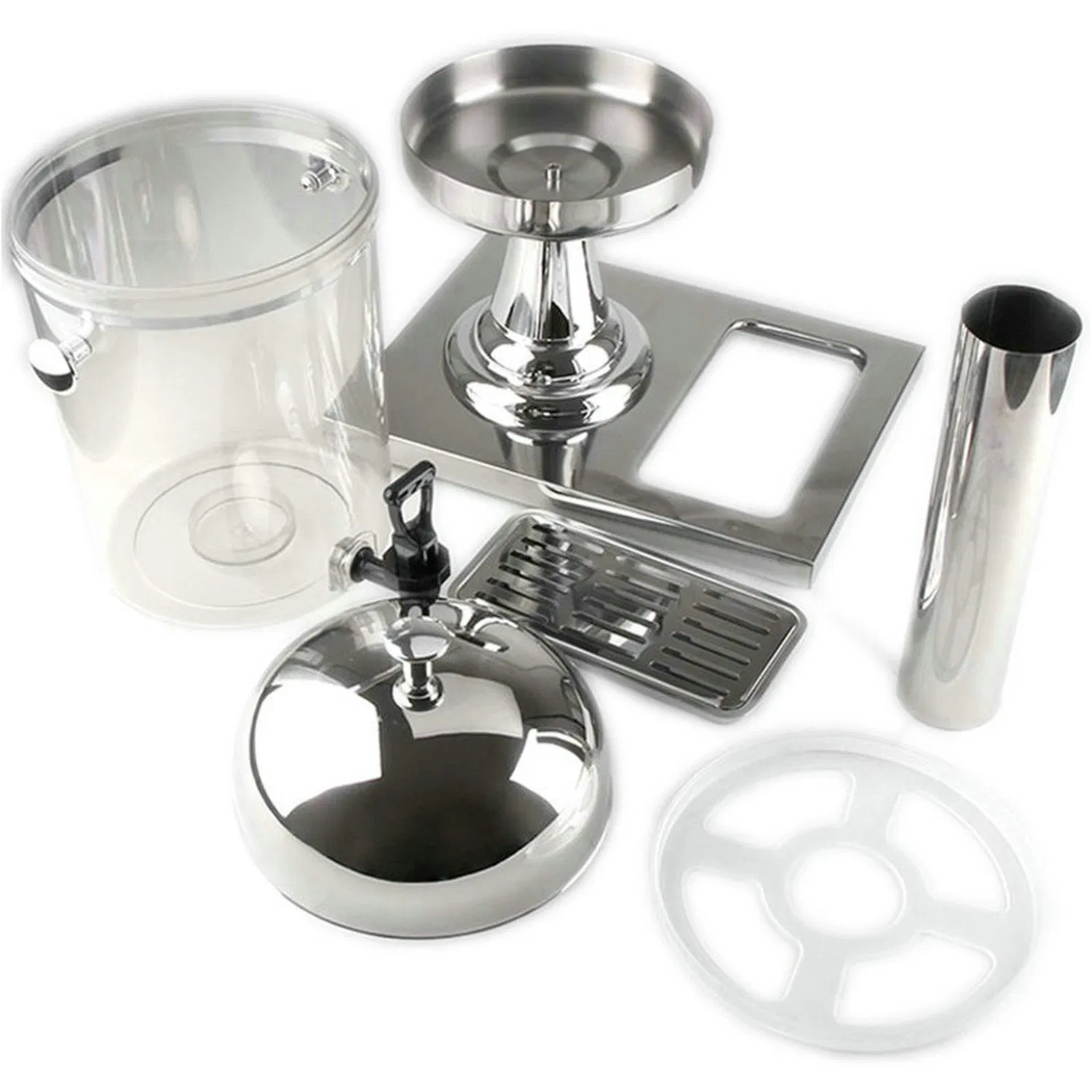 Common Type PE Body Stainless Steel Milk Juice Dispenser Two Faucet