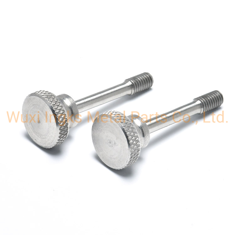 Inox Low Cylinder Head with Shoulder Diamond Knurled Captive Screws