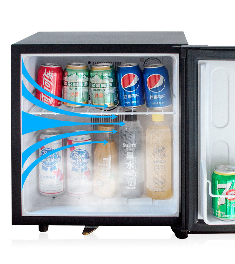 Energy-Saving Mini Bar Refrigerator Compact Cooler. Stylish Mini Bar Fridge with LED Light Feature