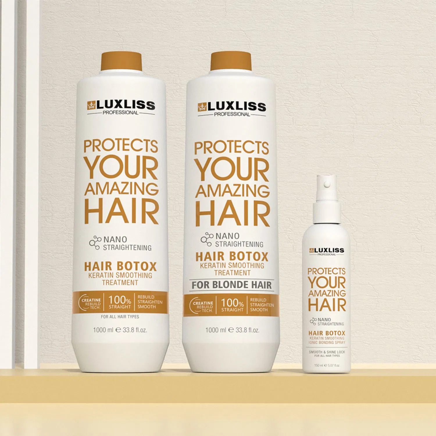 Luxliss Nanoplastia Professional Salon Brazilian Keratin Smoothing Straightening Hair Treatment Smooth