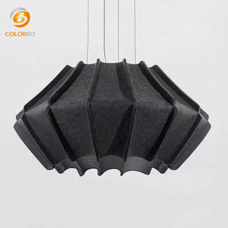 Polyester Acoustic Panels Carton Packed Led Light Fashionable Felt Chandelier