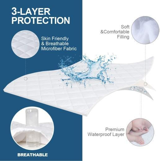 Ultrasonic Quilting Comfortabel Hot Wholesale Microfiber Waterproof Mattress Protector
