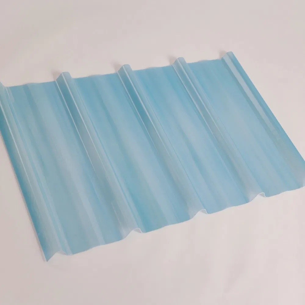 High Transparency Fiberglass FRP Corrugated Translucent Sunlight Sheet for Roofing FRP Panel GRP Skylight Sheet
