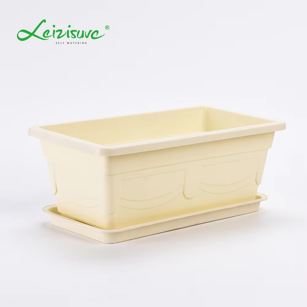 Горшок пластиковый прямоугольный китайский стиль