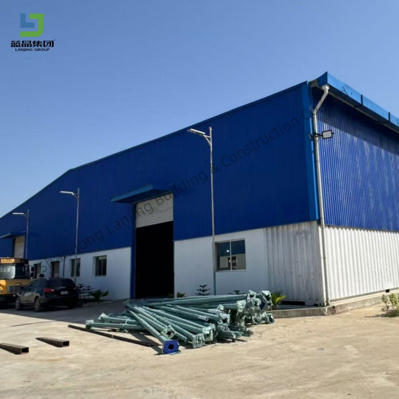 Large Span Steel Structure Industrial Prefab Metal Warehouse Building Garage Shed Workshop Poultry Layer Broiler Breeder Chicken Farm House Low Cost Price