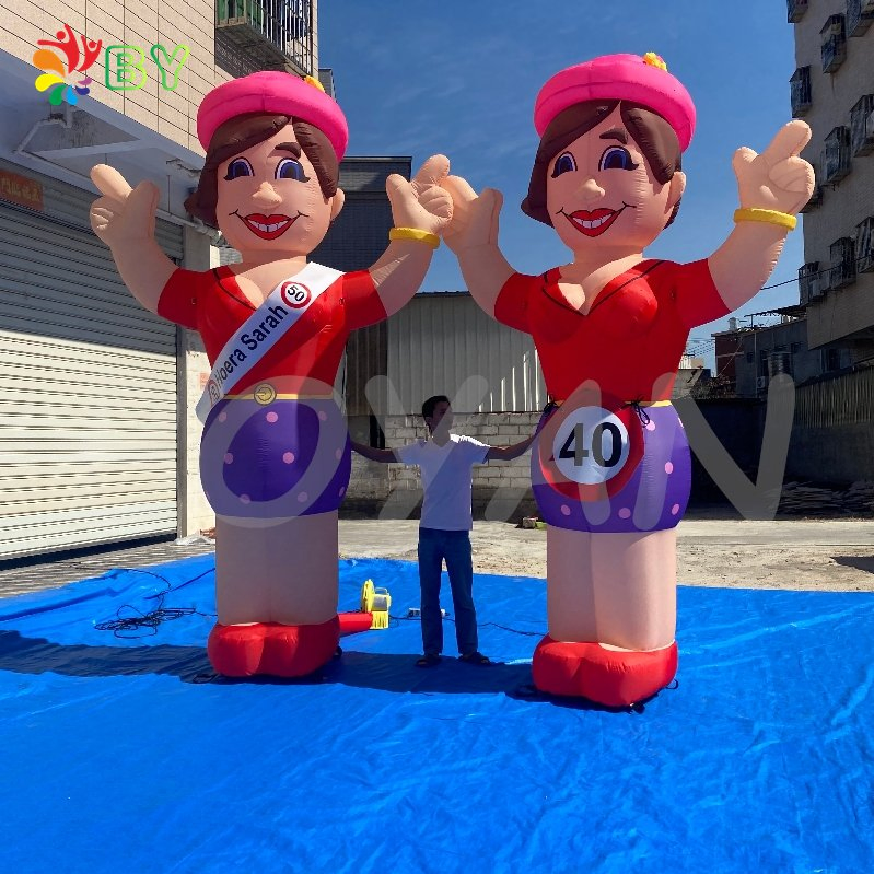 New Design Beautiful Girl Balloon Outdoor Oxford Cloth Inflatable Sarah Balloon for Decoration