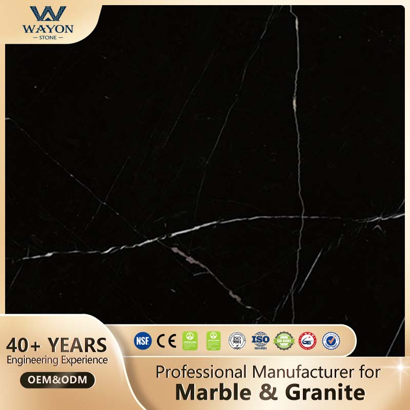 Natural Black Marble Stone and White Series Nero Margiua/Laurenking/Arabescato/Stataurietto/Volakas/Ariston Top Building Material Stone