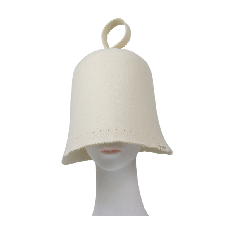 Wholesale Custom Multicolor Winter Wool Felt Sauna Hat Cap with Hang Loop