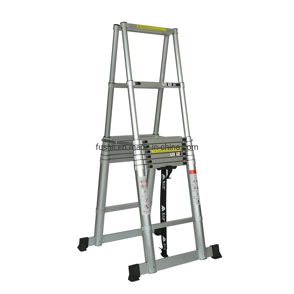 4.4m Folding Extension Aluminum Telescopic Ladder