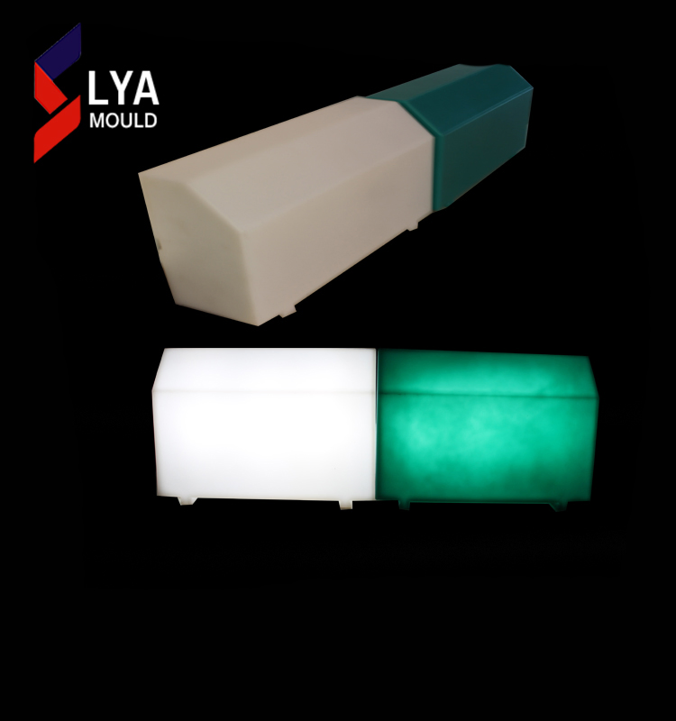 Garden PE Colorful Plastic LED Light Curbstone Light