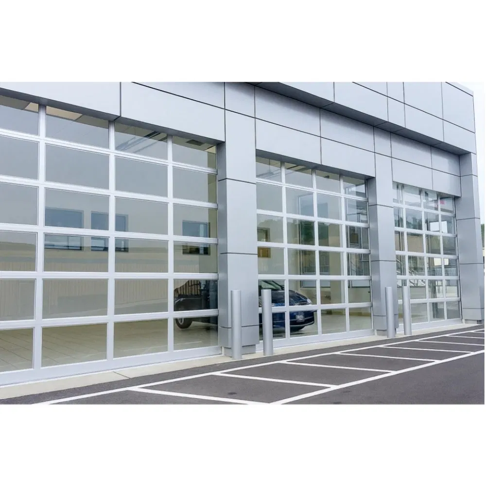 Innovative Glass Garage Doors with Remote Control for Villa Residences