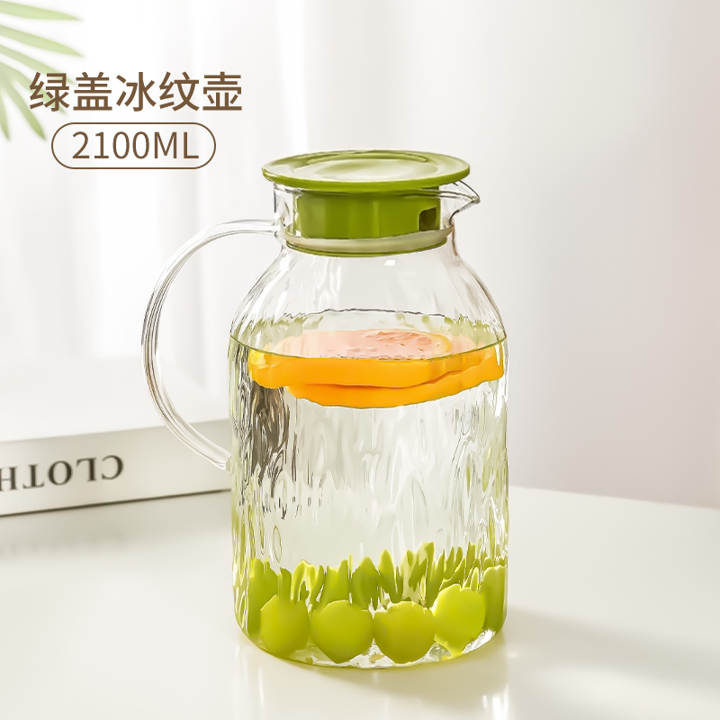 Water Housewares Promotion Gift Glassware Octagon Diamond Pattern Cold Glass Water Bottle Tea Pots & Kettles 1100ml Glass Cold Water Jug